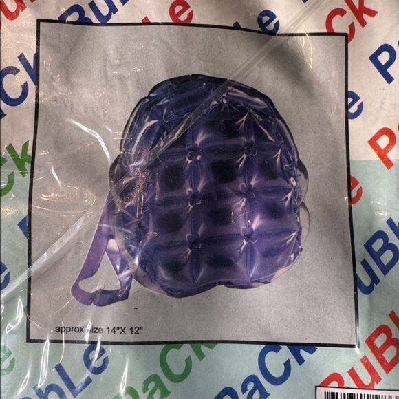 Red Inflatable Bubble Backpack Zipper Closure One Size NEW - Picture 12 of 14